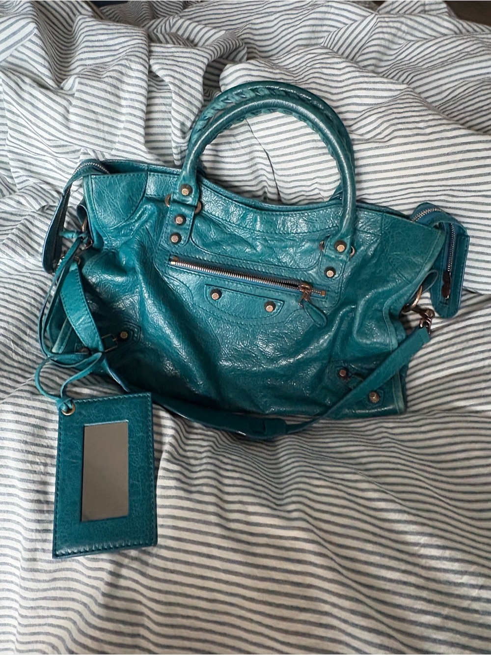 Stunning Teal Balenciaga City Bag RARE!!!!!